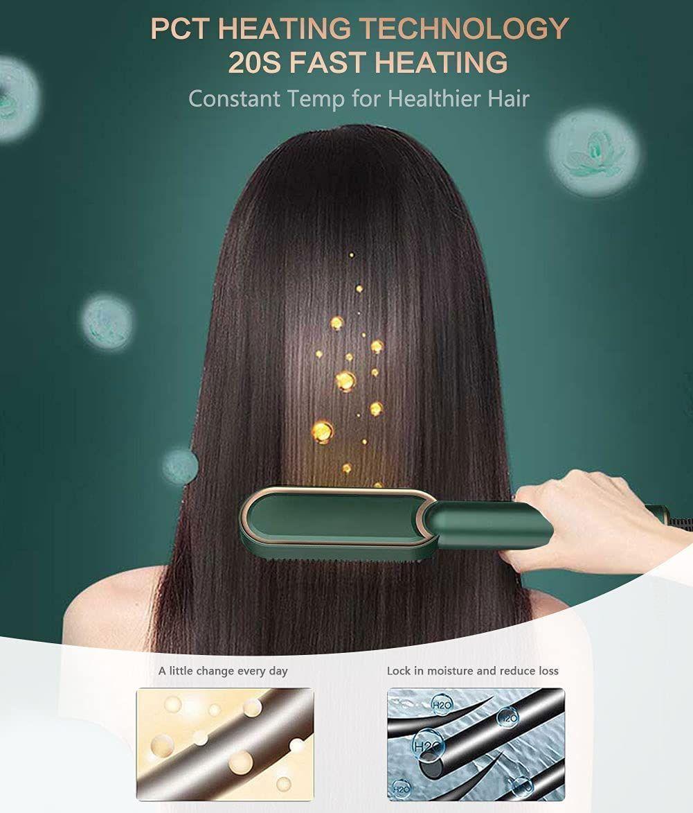 Electric Hair Straightener Comb – PTC Heating Hair Styler for Men & Women