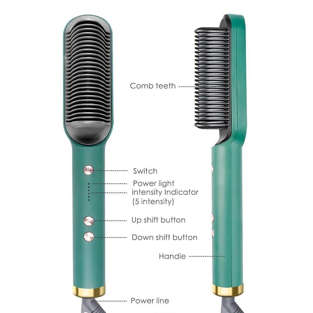 Electric Hair Straightener Comb – PTC Heating Hair Styler for Men & Women